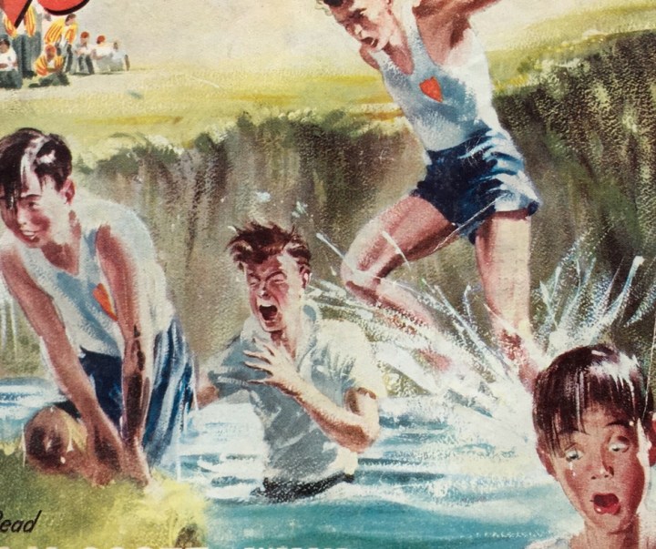  1951 school cross-country run - the original Bri-nylon short-ed Tuff Mudda&nbsp; 